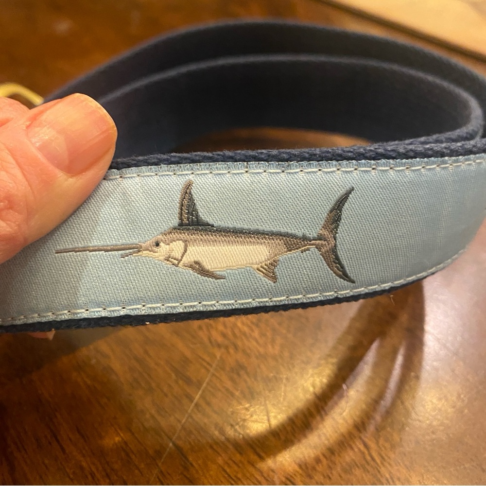 Leather man ltd blue marlin belt